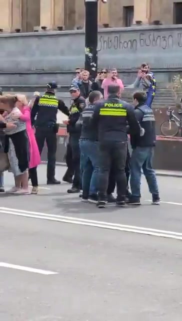 Two more protesters arrested on Rustaveli Avenue today