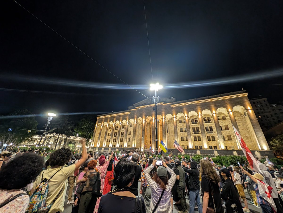 For the 213th day, Rustaveli Avenue is blocked in Tbilisi. Protests continue in 8 cities across the country