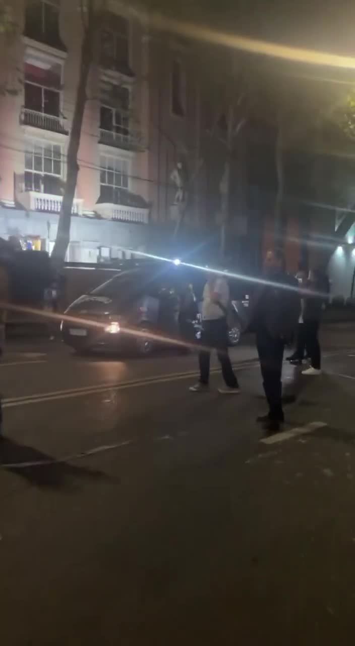 Police tries to reopen the closed Rustaveli Avenue. Earlier, bottles were thrown at protesters from a passing truck