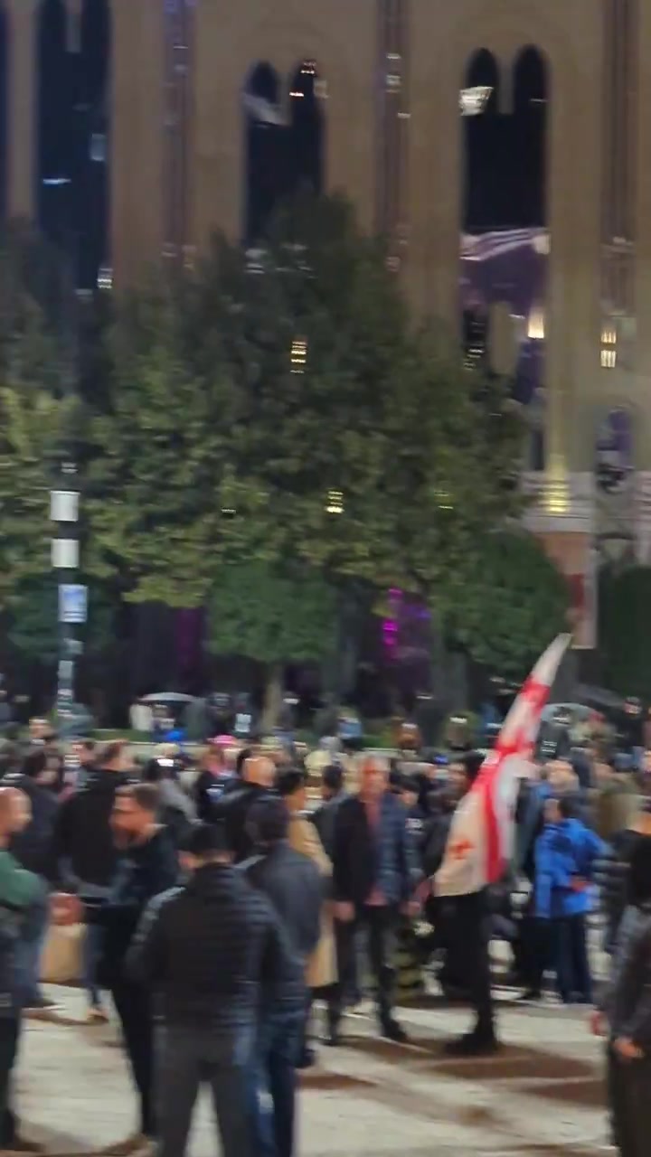 Protesters again block Tbilisi's Rustaveli Avenue in first rally after new laws took force introducing jail time for protest-related offences, and despite police warnings to identify and punish protesters who disobey. Day 324 of GeorgiaProtests  Nini Gabritchidze/Civil.ge