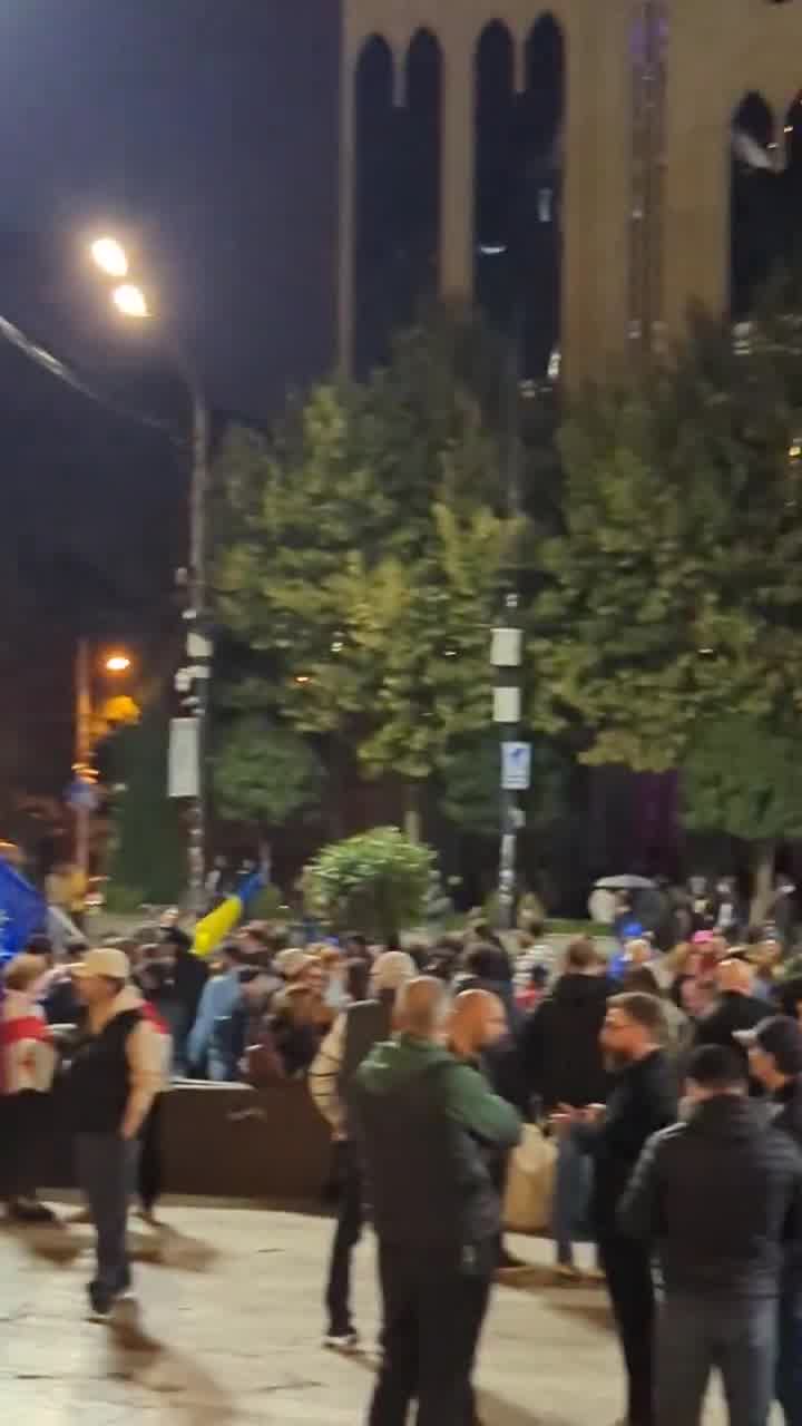 Protesters again block Tbilisi's Rustaveli Avenue in first rally after new laws took force introducing jail time for protest-related offences, and despite police warnings to identify and punish protesters who disobey. Day 324 of GeorgiaProtests  Nini Gabritchidze/Civil.ge