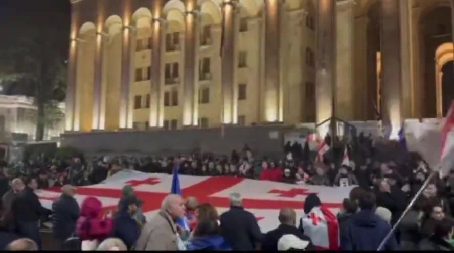 Protest continues in Tbilisi today