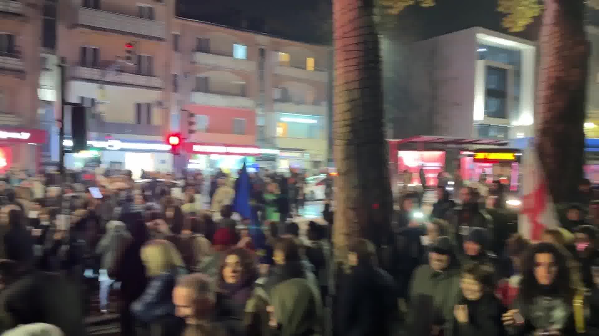 Chavchavadze Avenue is blocked. Wave of people are marching towards the Rustaveli Avenue. 366 days of non-stop, uninterrupted Georgia Protests. There’s another march coming from different location