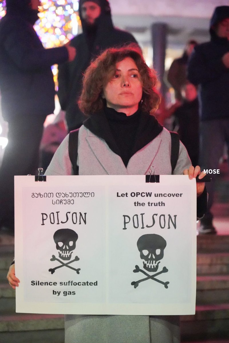 Protesters crowds march requesting an international investigation into the chemical substances use by the police against peaceful protesters