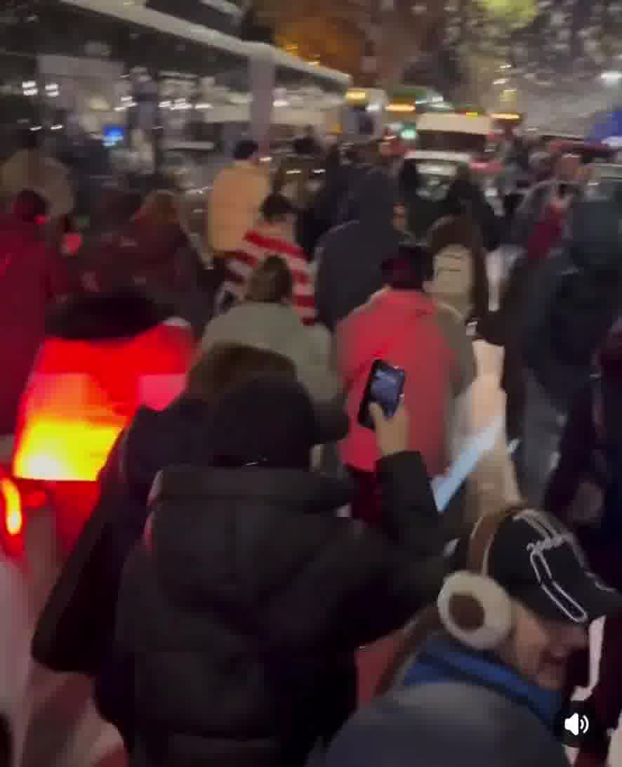 Protesters crowds march requesting an international investigation into the chemical substances use by the police against peaceful protesters
